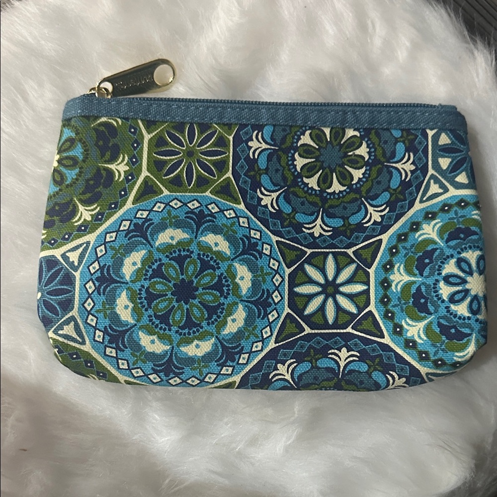 Blue and Green Patterned Pouch